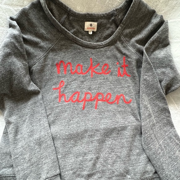 Sundry Sweaters - Sundry Gray & Red Sweat Shirt